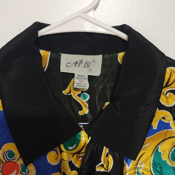 Stunning Vtg AP ltd Multicolor Long Sleeves Blouse Size 10 - Picture 14 of 16